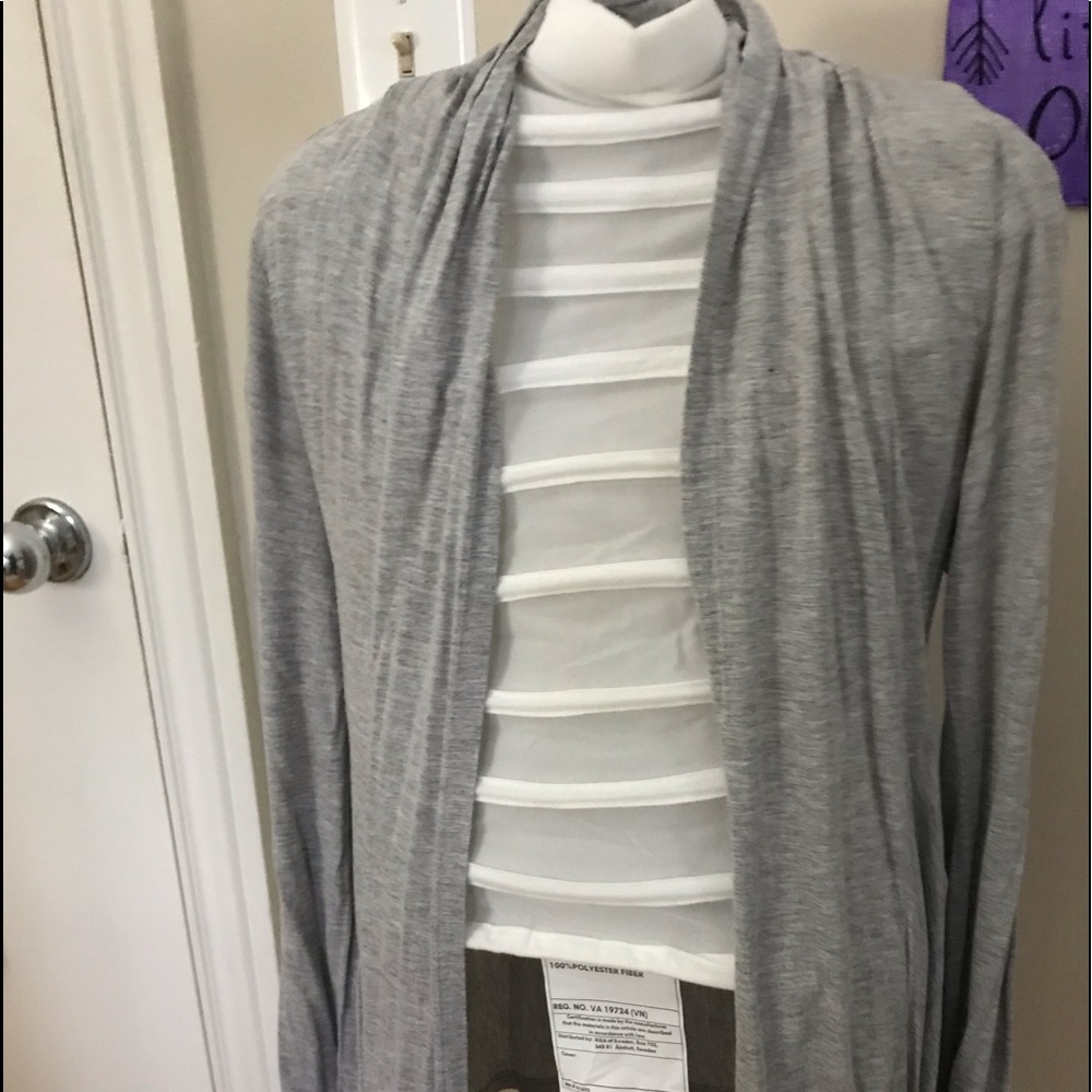 Gray cardigan